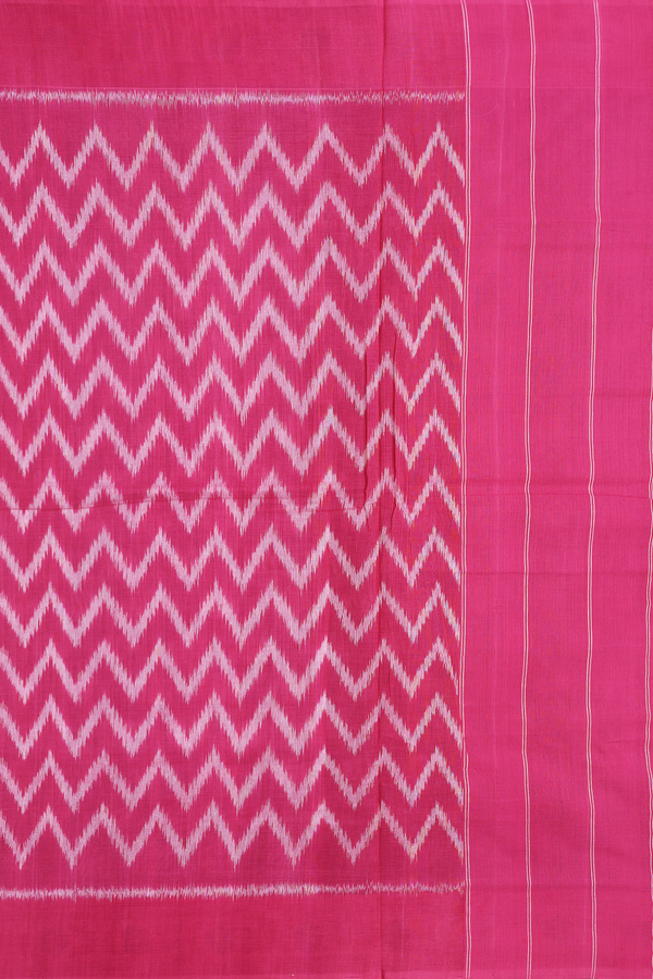 Pochampally Cotton Saree In Purple With Printed Buttas