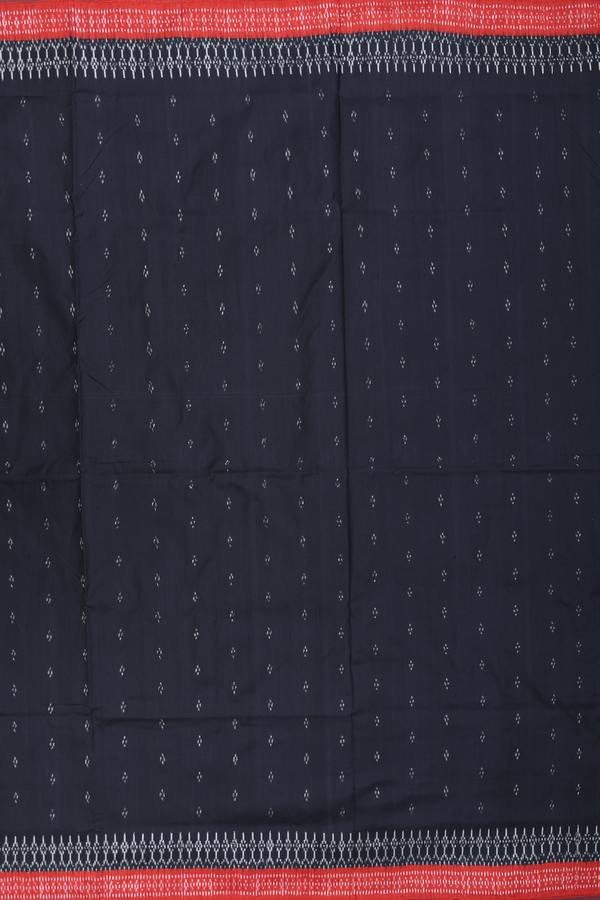 Pochampally Silk Saree In Black With Printed Design