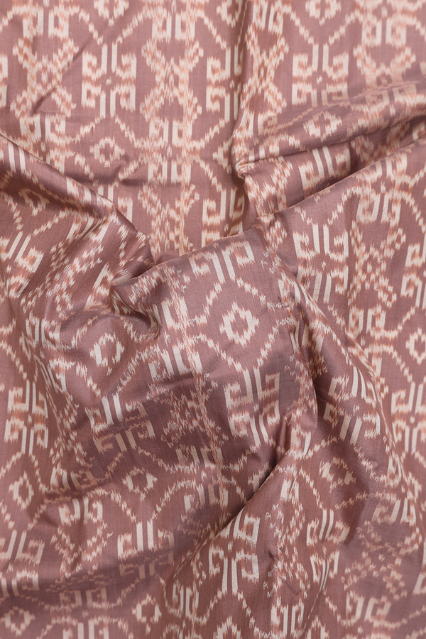 Pochampally Silk Saree In Cocoa Brown With Printed Design