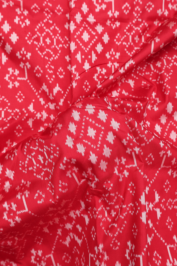 Pochampally Silk Saree In Crimson Red With Printed Design