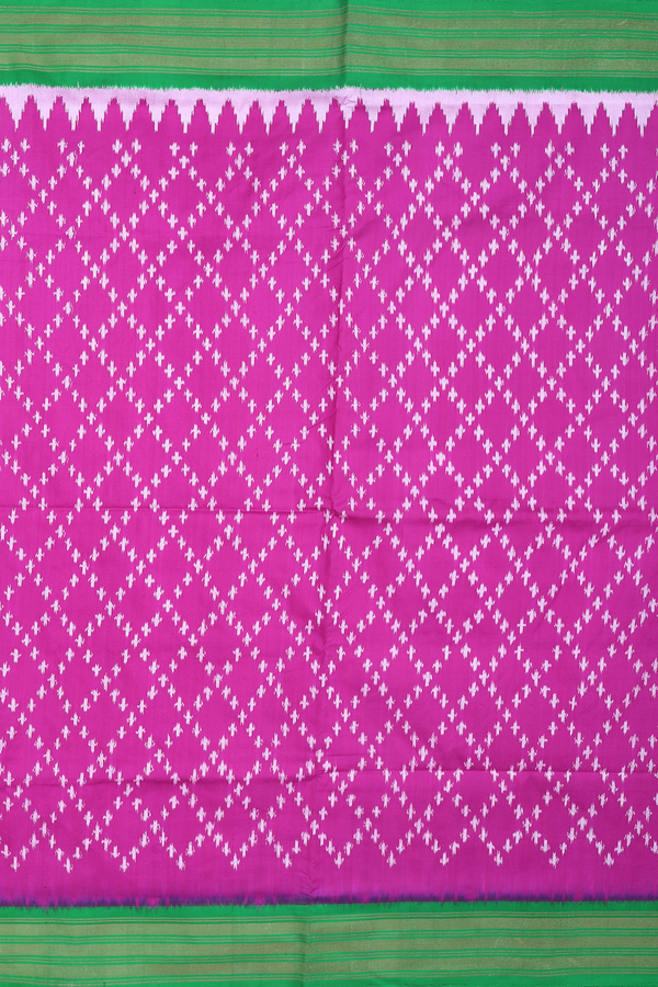 Pochampally Silk Saree In Purple Rose With Diamond Design