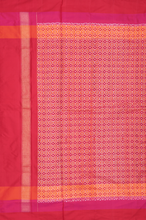 Pochampally Silk Saree In Royal Purple With Contrast Border