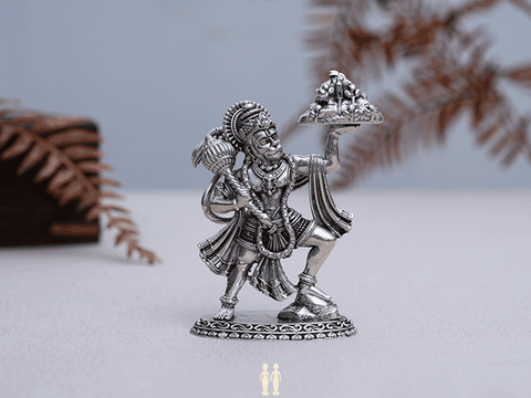 Lord Hanuman Pure Silver Idol
