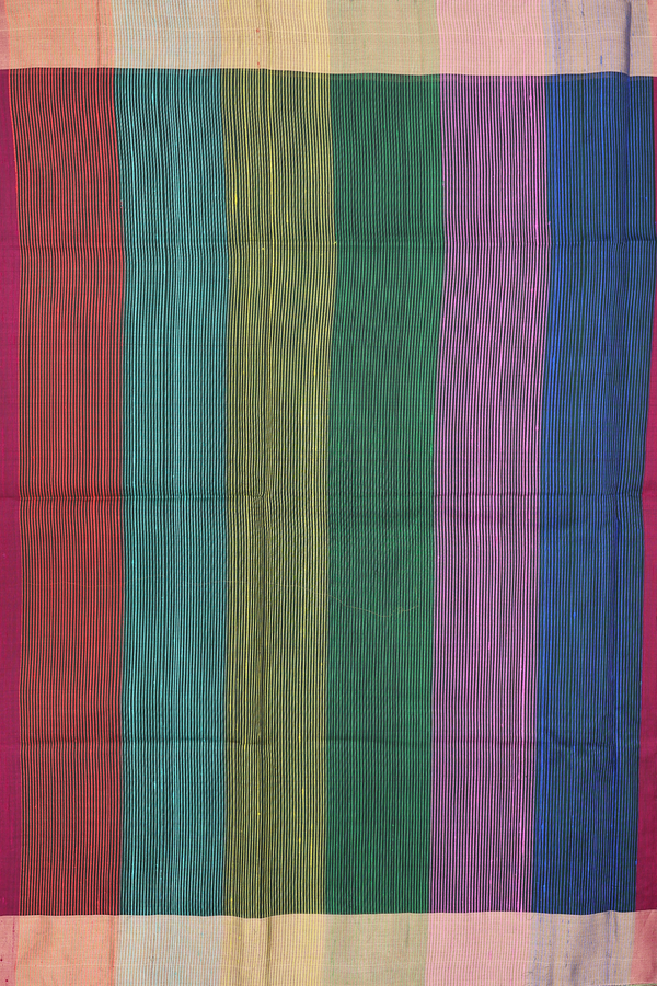Raw Silk Saree In Plain Berry Purple With Bavanchi Border