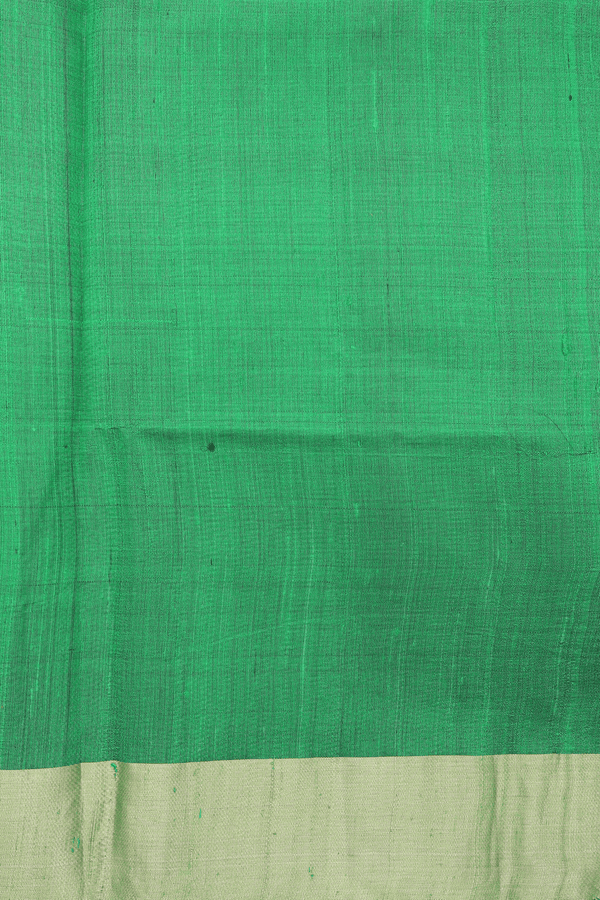 Raw Silk Saree In Plain Berry Purple With Bavanchi Border