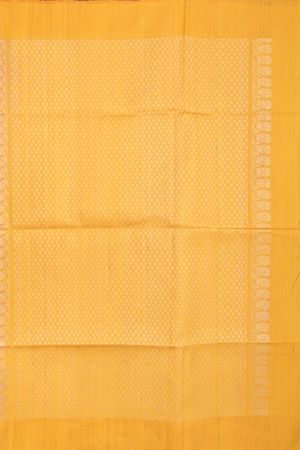 Raw Silk Saree In Plum Purple Floral Buttas