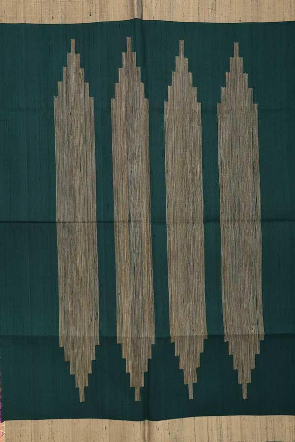 Raw Silk Saree In Purple Rose With Zari Border