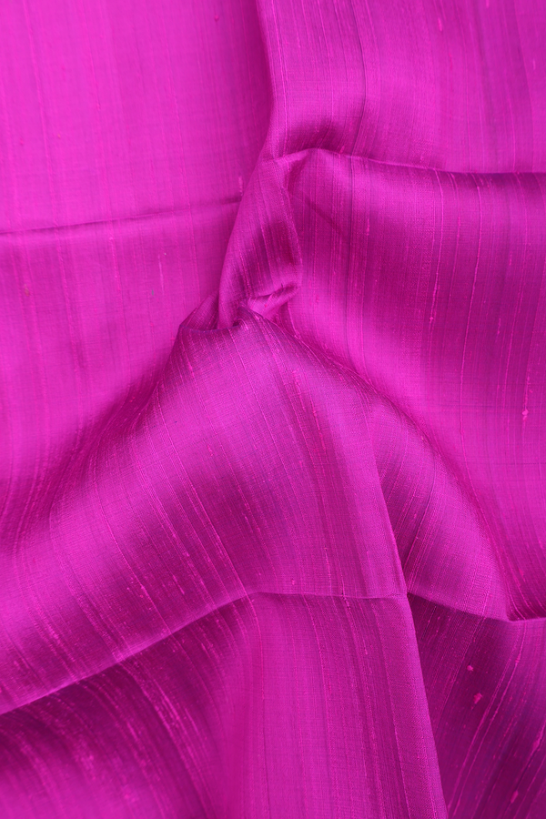 Raw Silk Saree In Purple Rose With Zari Border