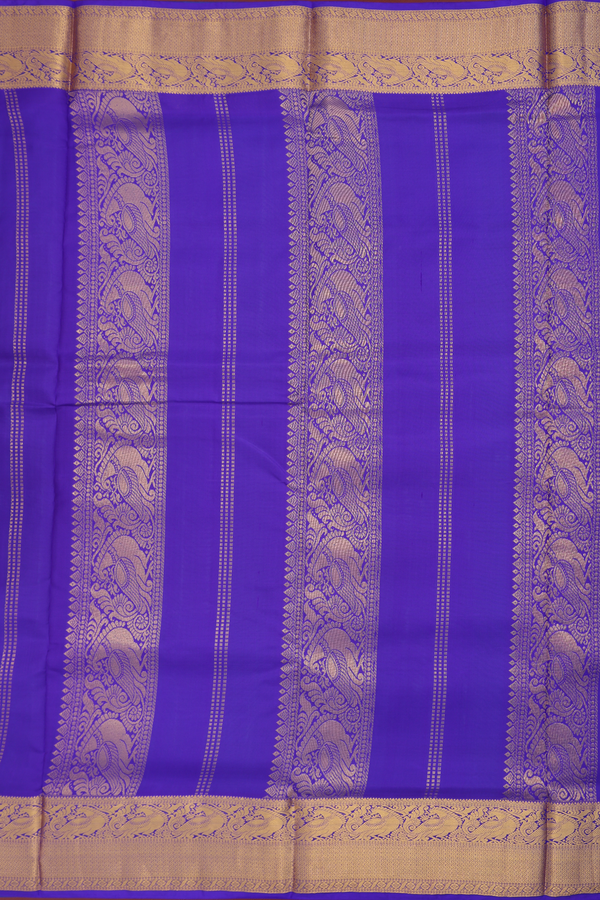 Nine Yards Silk Saree In Mint Green With Peacock Border