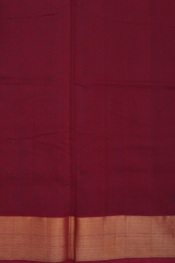 Semi Silk Cotton Saree In Dual Tone With Paisley Buttas