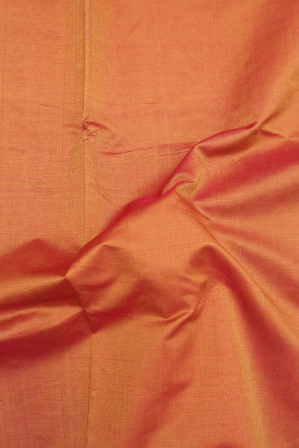 Semi Silk Cotton Saree In Saddle Brown With Contrast Border