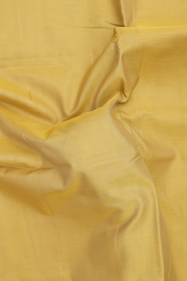 Silk Cotton Saree Celery Yellow With Malli Moggu Buttas