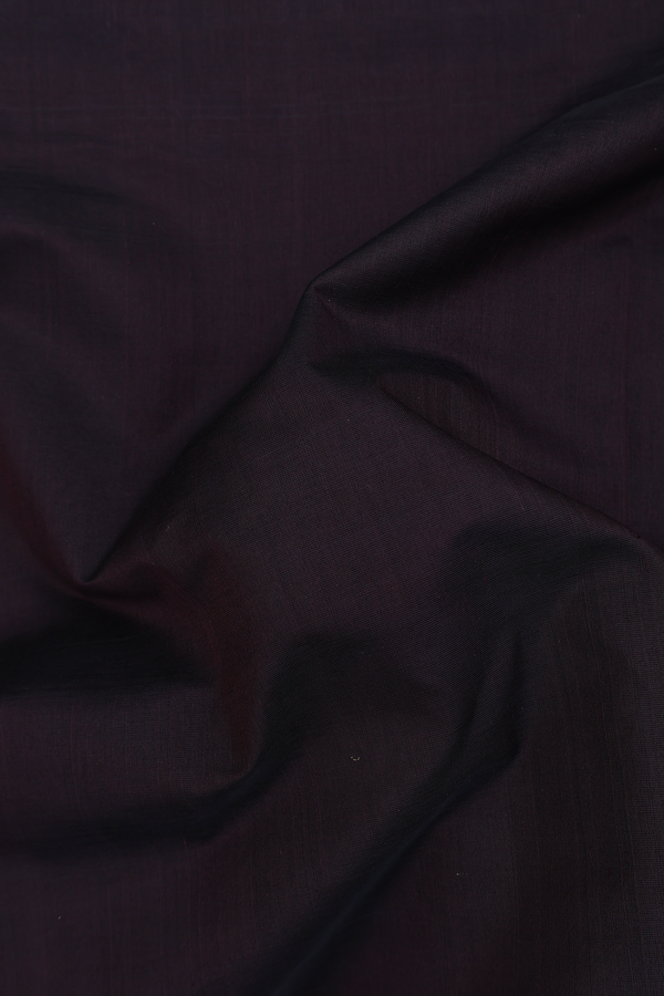 Silk Cotton Saree In Black With Zari Border