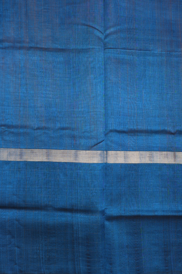 Silk Cotton Saree In Dual Tone With Stripes Design