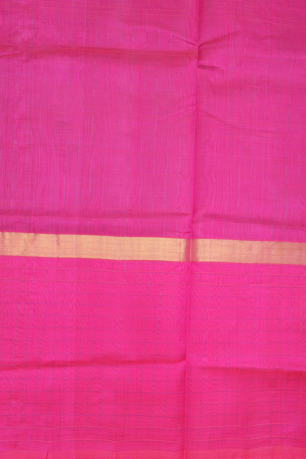 Silk Cotton Saree In Dual Tone With Stripes Design