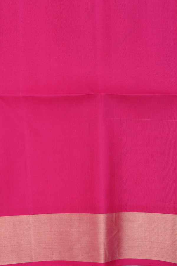 Soft Silk Saree In Blue With Floral Buttas