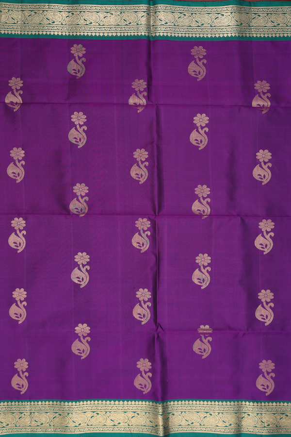 Soft Silk Saree In Grape Purple With Zari Motifs