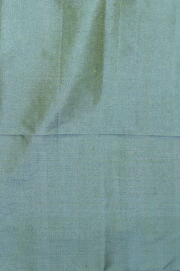 Soft Silk Saree In Fern Green With Floral Buttas