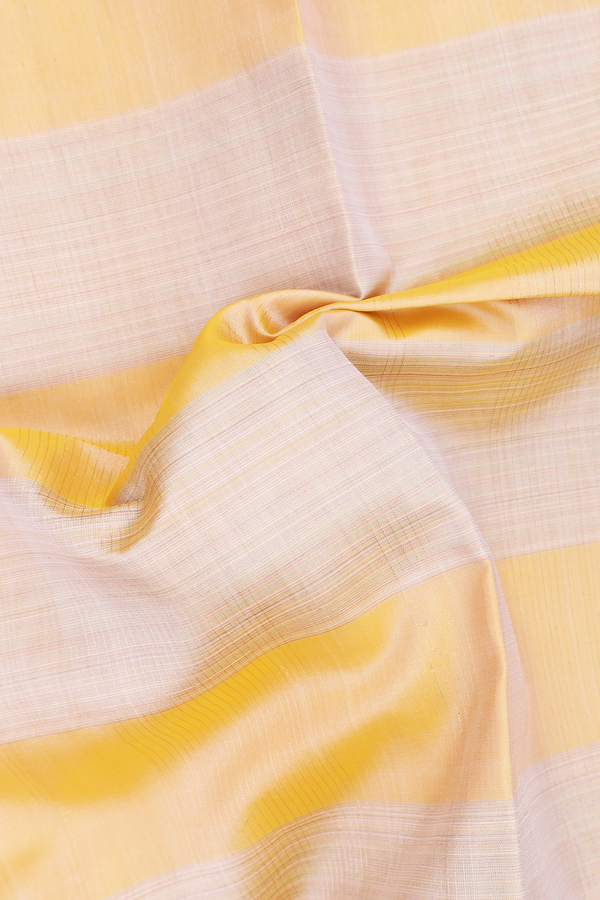 Soft Silk Saree In Orange And Brown With Stripes Design