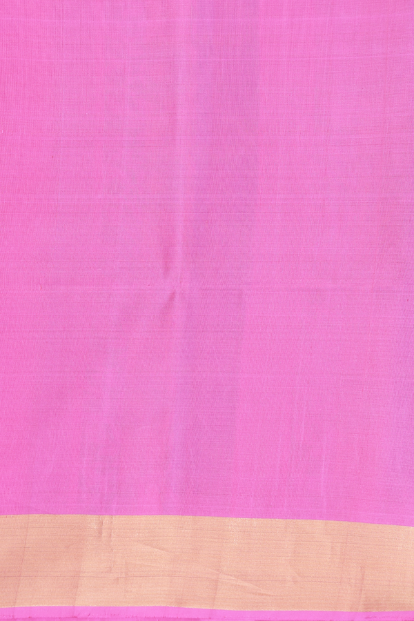 Soft Silk Saree In Pastel Orange With Floral Threadwork Buttas