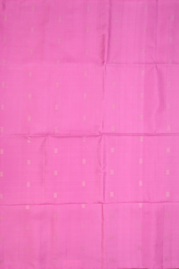 Soft Silk Saree In Pink With Zari Buttas