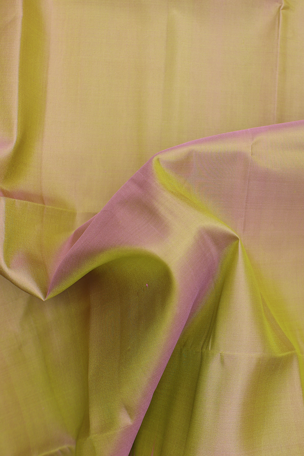 Soft Silk Saree In Plain Dual Tone With Contrast Border