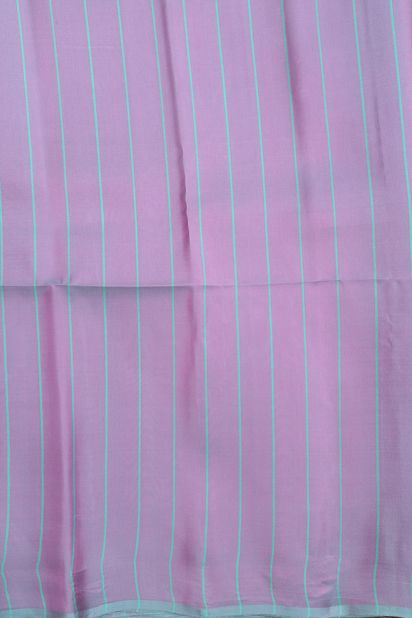 Soft Silk Saree In Plain Mint Green With Contrast Border