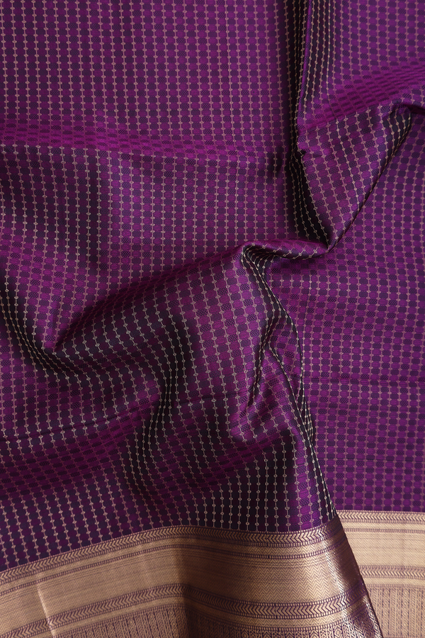 Soft Silk Saree In Purple With Allover Design