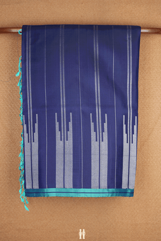 Striped Design Navy Blue Soft Silk Saree
