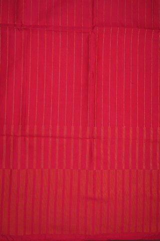 Striped Threadwork Design Ruby Red Soft Silk Saree