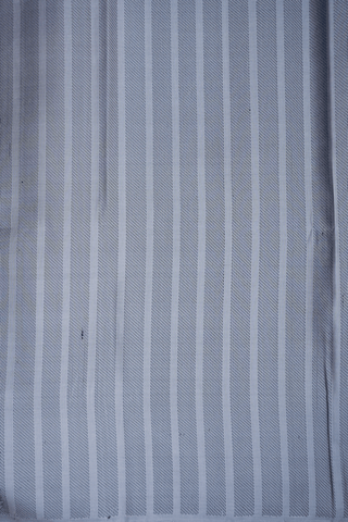 Striped Threadwork Design Grey Soft Silk Saree