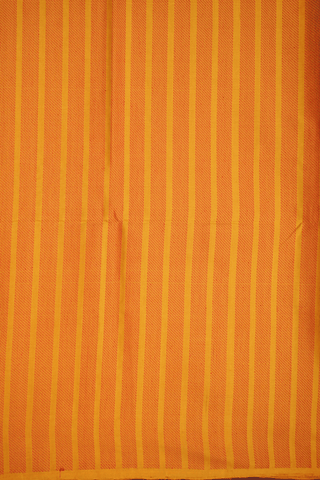 Striped Threadwork Design Mustard Yellow Soft Silk Saree