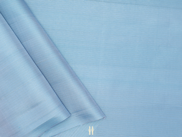 Stripes Design Aegean Blue Kanchipuram Silk Blouse Material