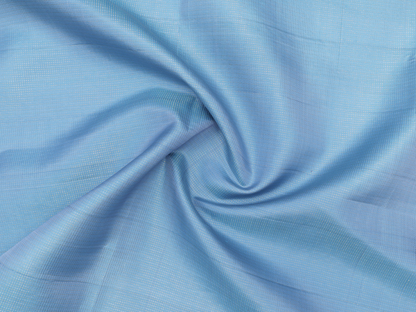 Stripes Design Aegean Blue Kanchipuram Silk Blouse Material