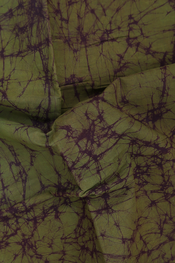 Sungudi Cotton Saree In Green With Printed Design