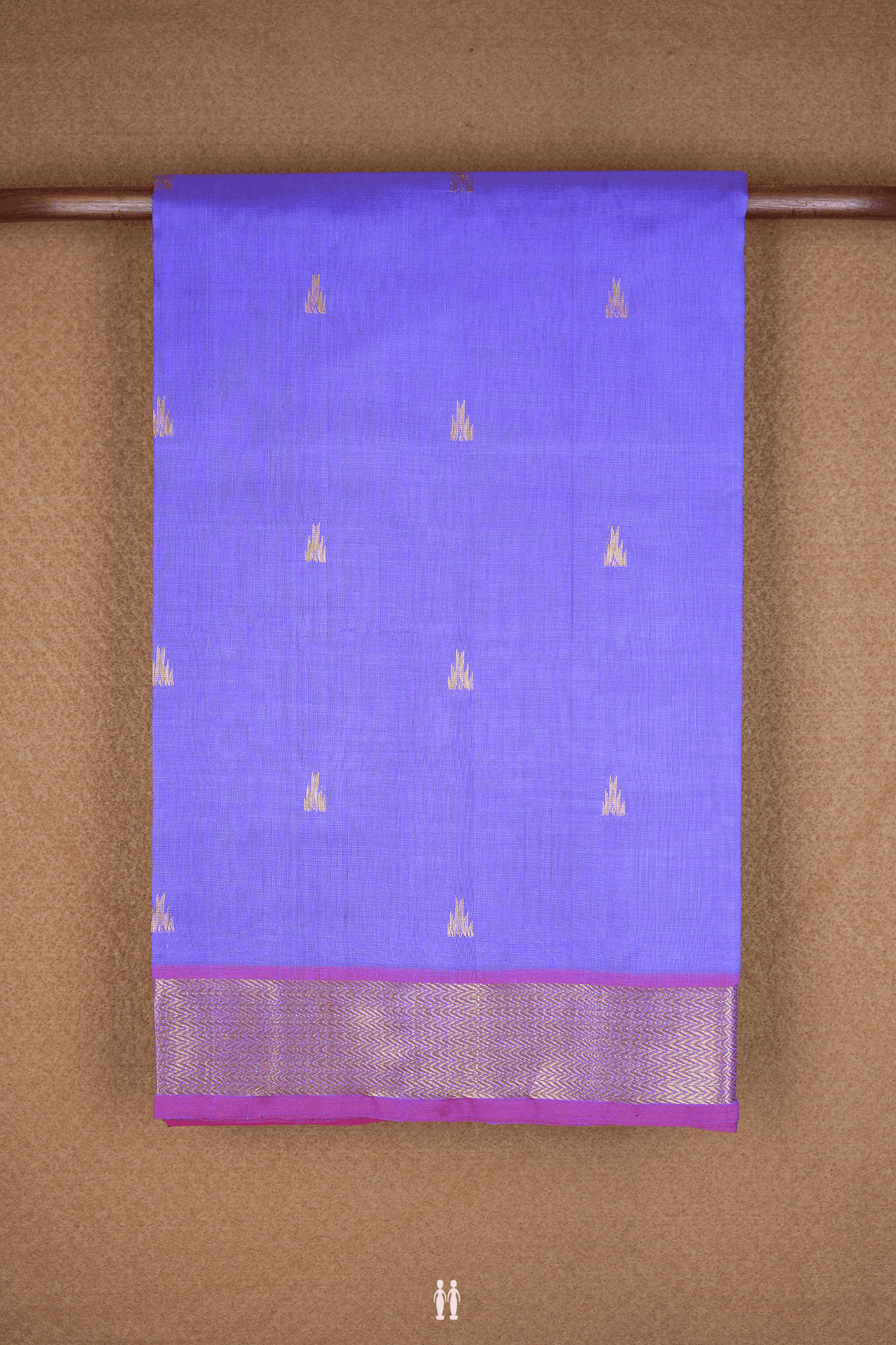 Temple Zari Buttas Violet Traditional Silk Cotton Saree