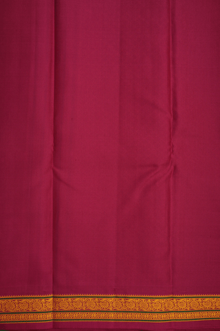 Threadwork Buttas Berry Red Kanchipuram Silk Saree