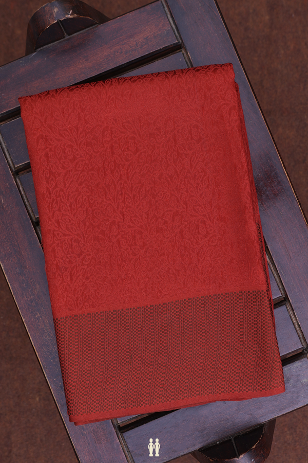 Threadwork Design Brown Silk Dhoti With Shirt Material