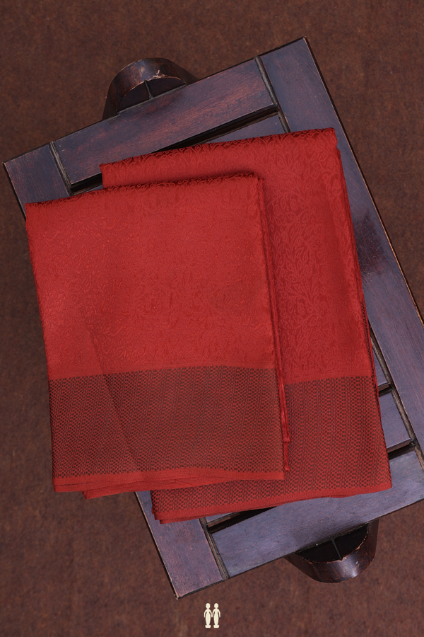 Threadwork Design Brown Silk Dhoti With Shirt Material