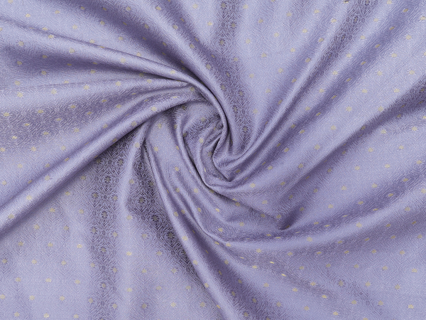 Threadwork Design Grey Kanchipuram Silk Blouse Material