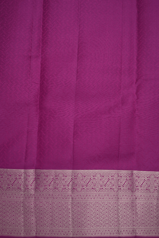 Threadwork With Buttas Deep Mulberry Kanchipuram Silk Saree