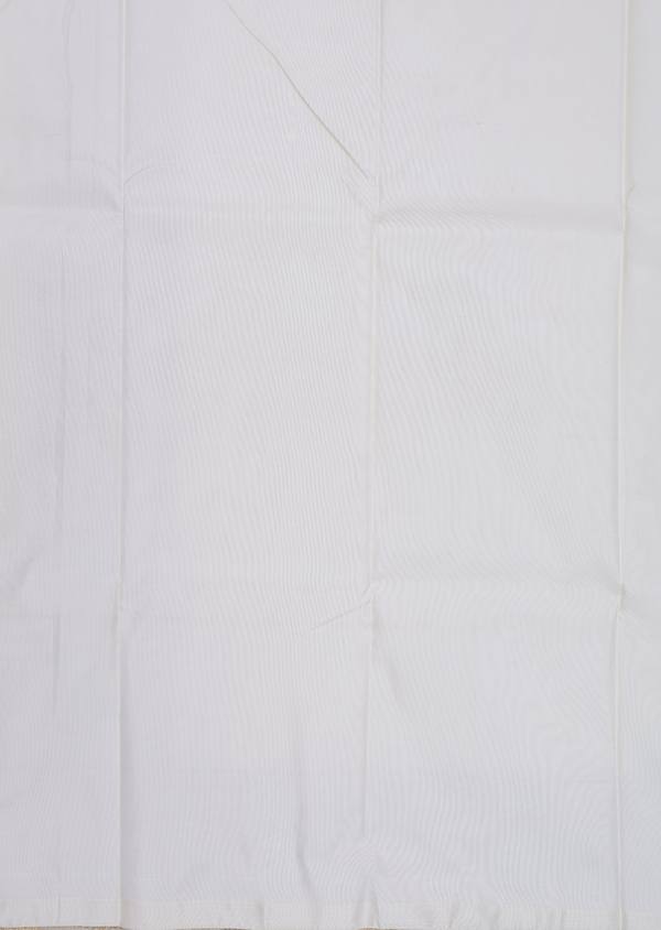Traditional Border White Silk Dhoti With Shirt Material