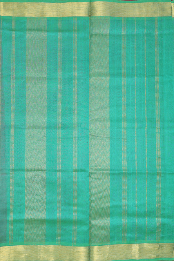 Traditional Silk Cotton Saree In Magenta With Rudraksh Buttas