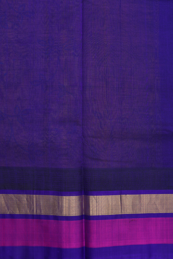 Traditional Silk Cotton Saree In Orange With Printed Design