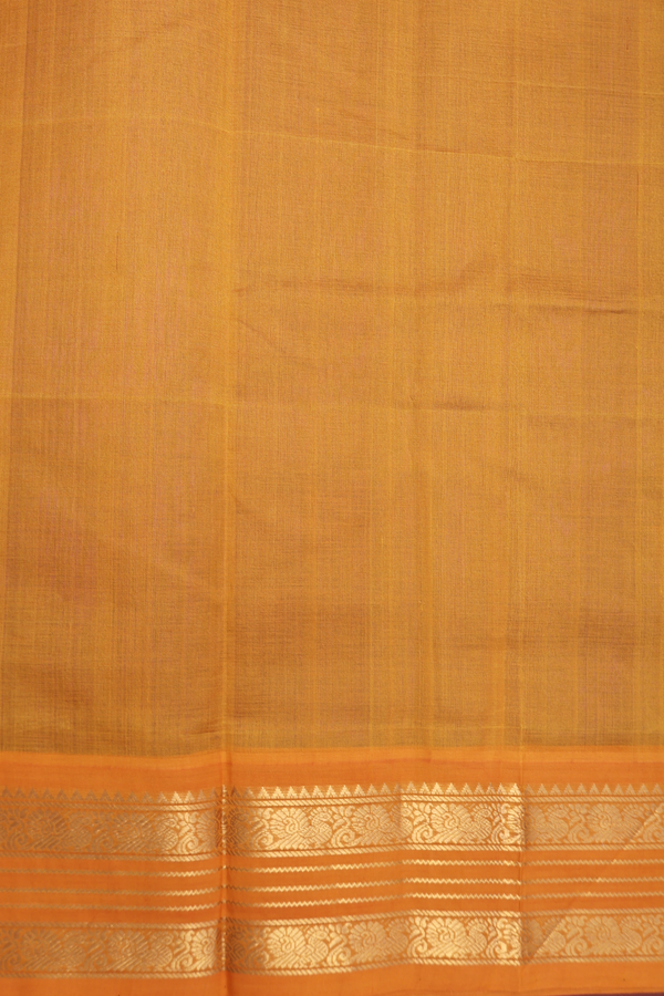Traditional Silk Cotton Saree In Purple With Contrast Border