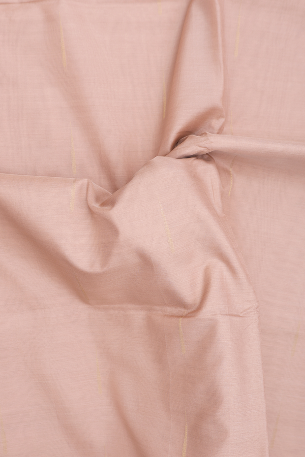 Silk Cotton Saree In Tan Brown With Malli Moggu Buttas