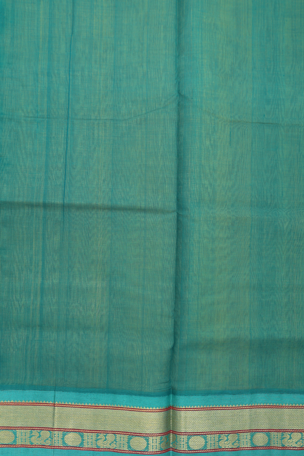 Traditional Silk Cotton Saree In Yellow With Zari Buttas