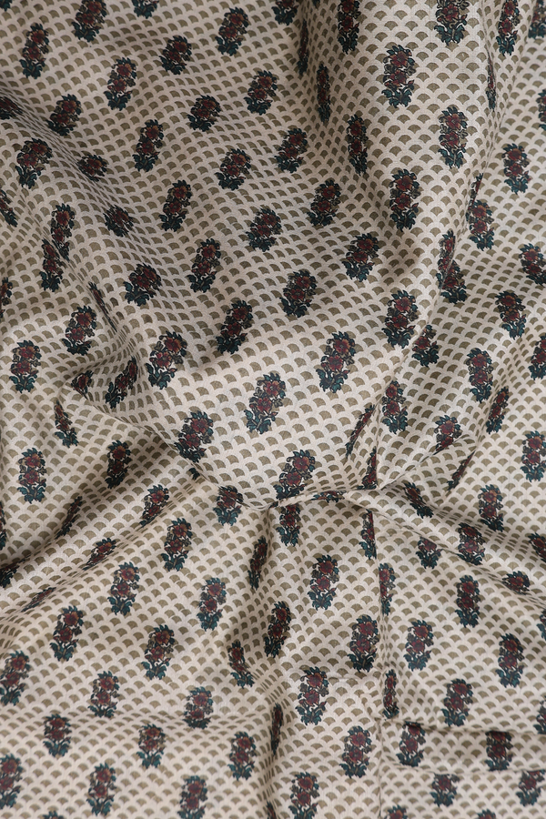 Tussar Silk Saree In Beige With Allover Design