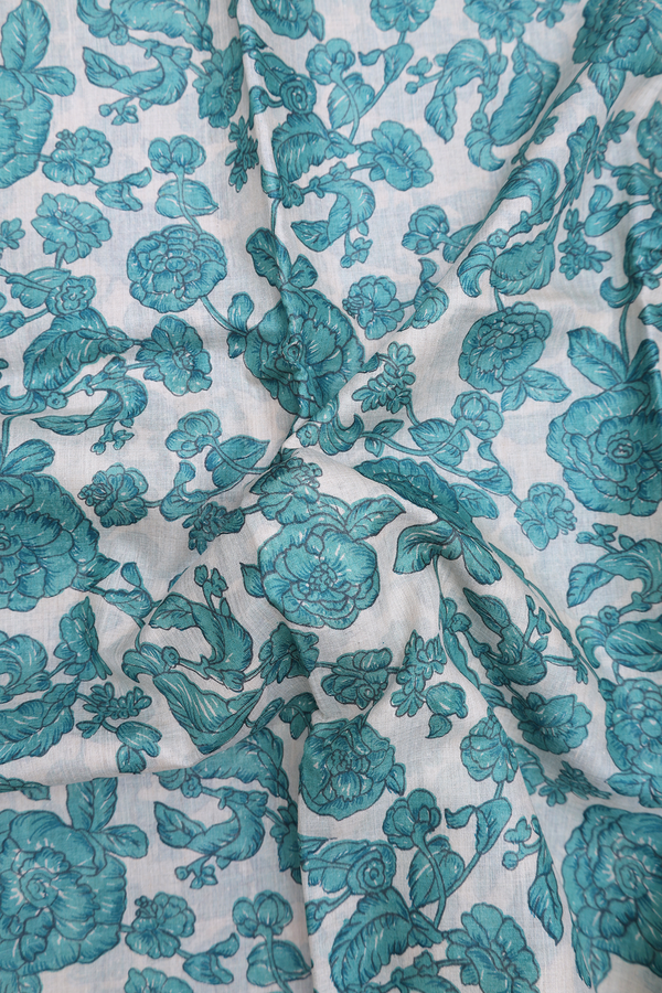 Tussar Silk Saree In Beige With Floral Design