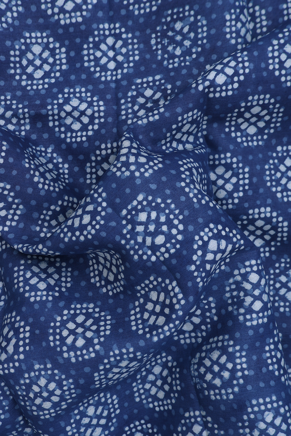 Tussar Silk Saree In Berry Blue With Printed Design